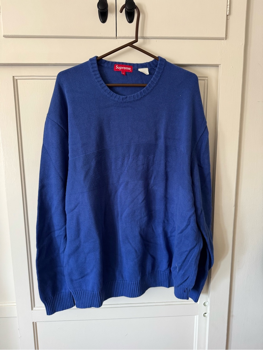 Supreme Men's Royal Blue Crewneck Sweater